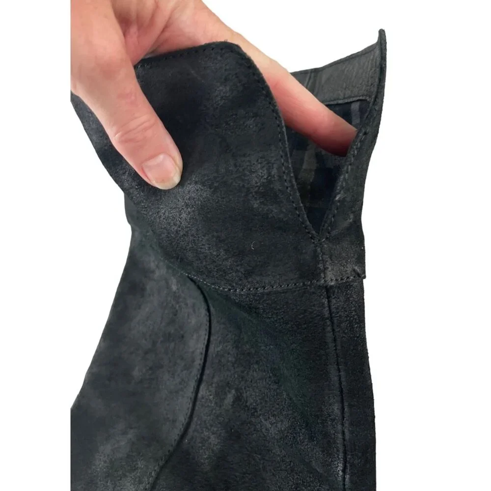 Born Womens Kathleen Over the Knee Suede Distressed Leather Boots Size 9.5M $245